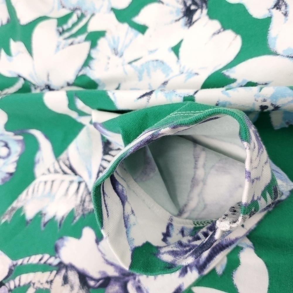 Soft Surroundings Green Floral Rouge Wrap Dress size Xs - Picture 9 of 13